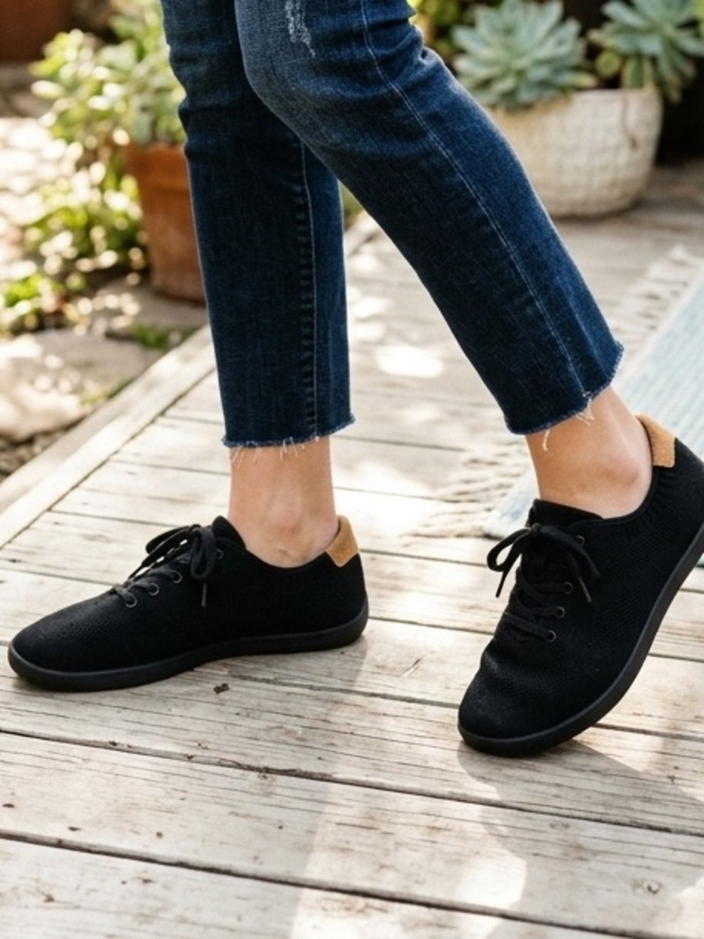 Bobs by Skechers B-Cute Velvet Club Black Knit Lace-Up Sneakers